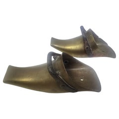 Pair of Early 20th Century Brass & Iron Conquistador Styled Stirrups