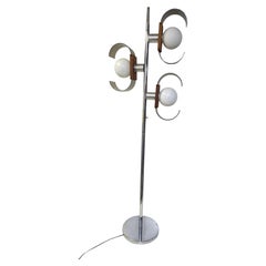 Lampada da terra scultorea in stile Mid-Century Modern a 3 direzioni di Richard Sonneman, 1970 circa