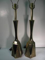 Pair of Mid-Century Modern Brutalist Table Lamps by Laurel
