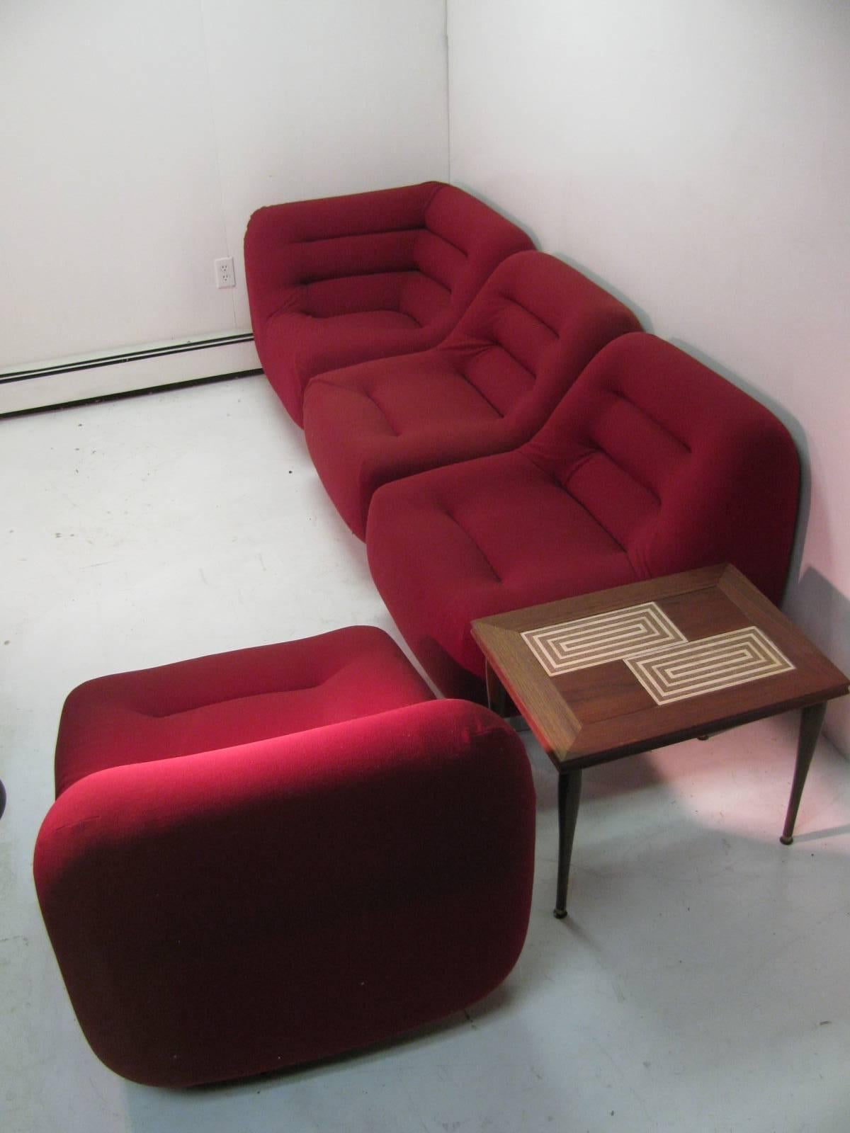 Late 20th Century Rare & Exceptional Mid Century Modern Sectional Tomorrow Sofa by M. F. Harty