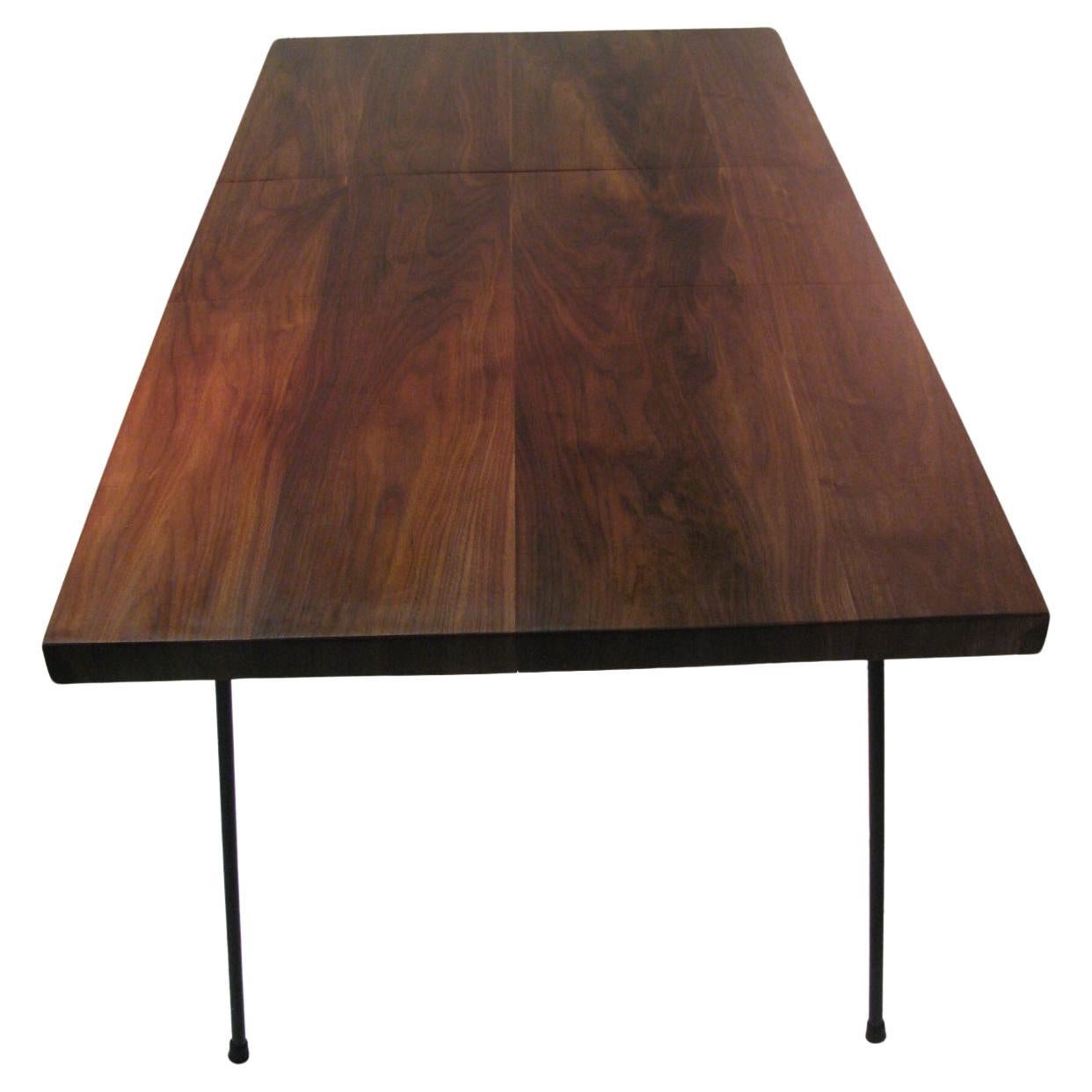 Mid-Century Modern Black Walnut and Iron Dining Table by Clifford Pascoe For Sale