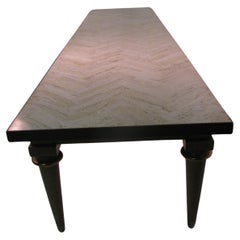 Mid Century Modern Custom Made Tesselated Travertine Cocktail Table
