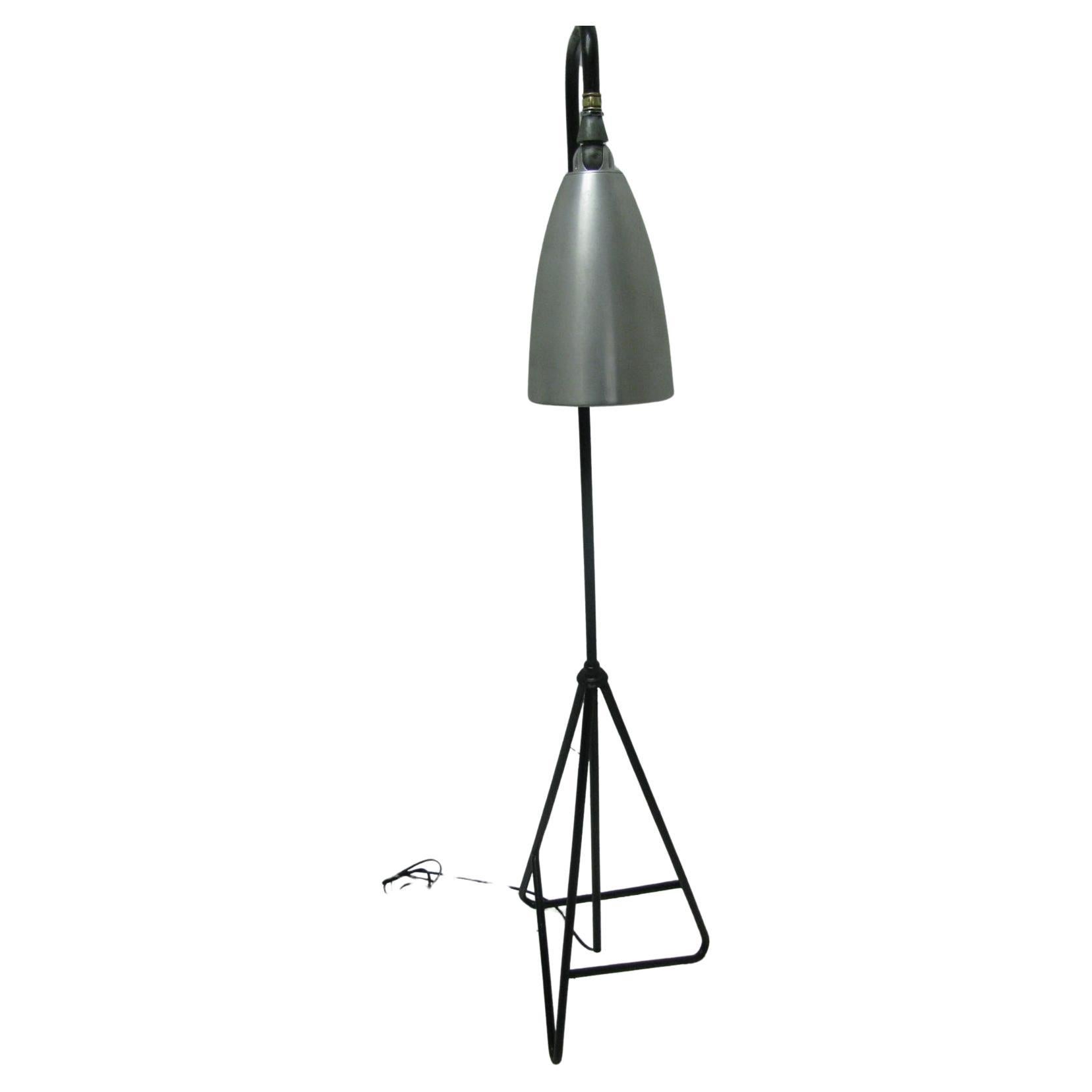 American Mid-Century Modern Floor Lamp in the Style of Greta Grossman Grasshopper Lamp For Sale