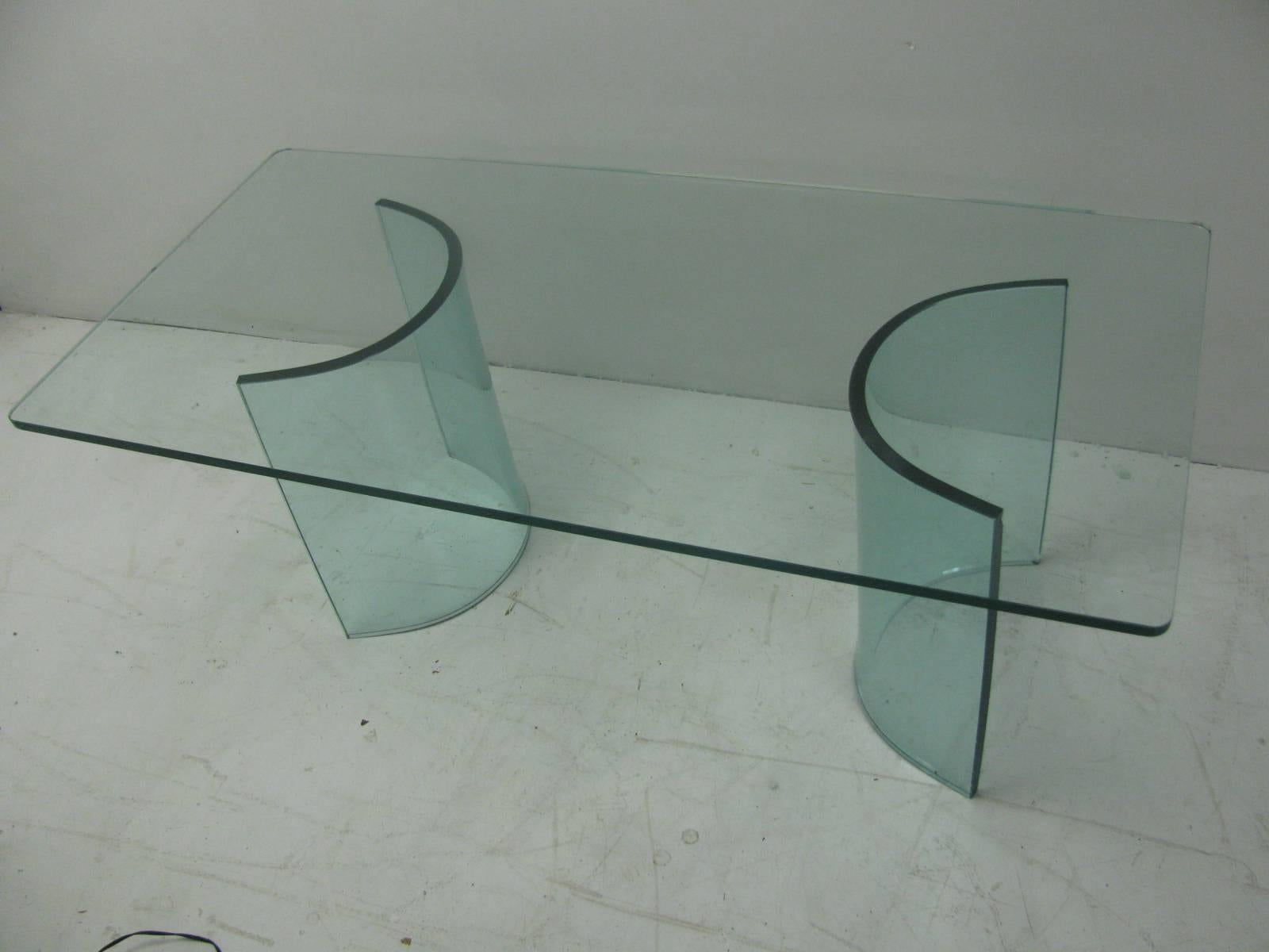 mid century glass table