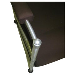 Divano industriale modernista Art Deco in alluminio anodizzato Warren McArthur Park Ave