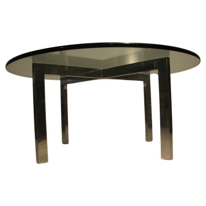 aluminum round coffee table