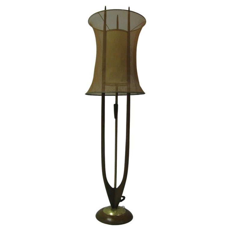 Danish Mid Century Modern Floor Lamp, Adrian Pearsall Floor Lamp