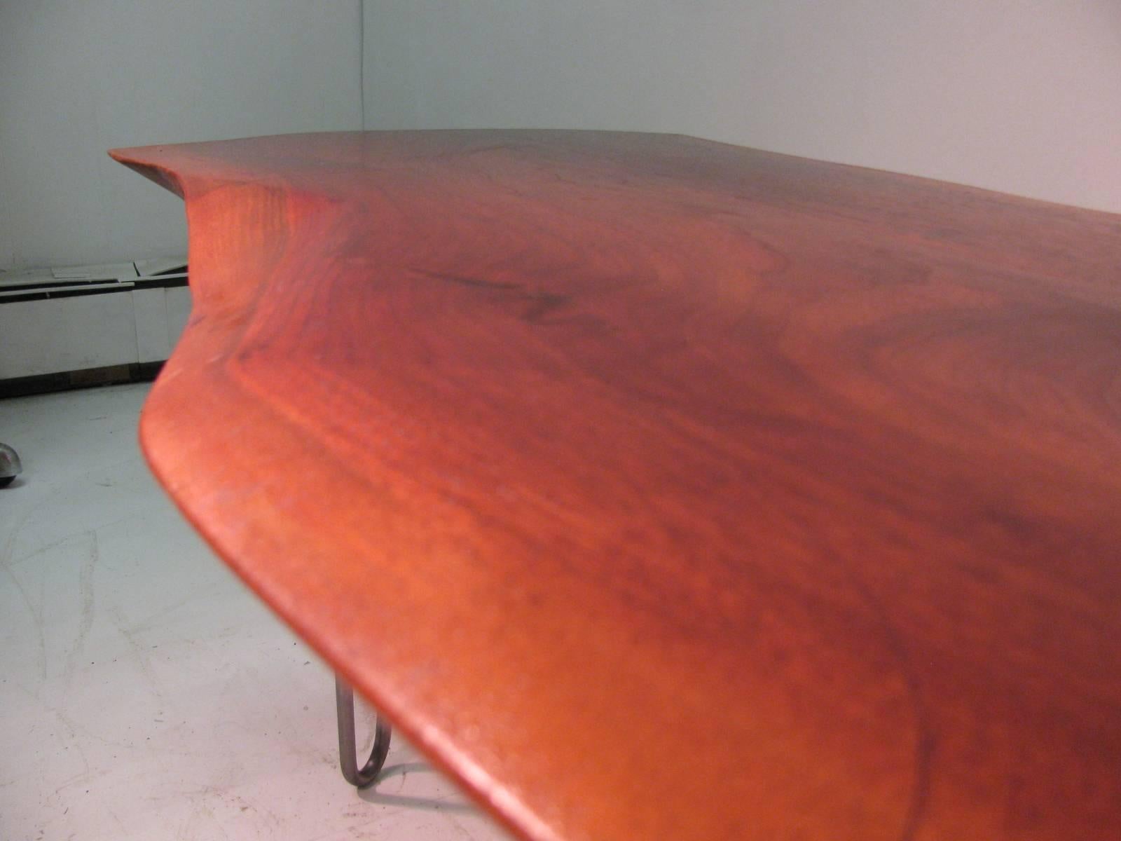 Mid-Century Modern Live Edge Walnut Cocktail Table In Good Condition In Port Jervis, NY