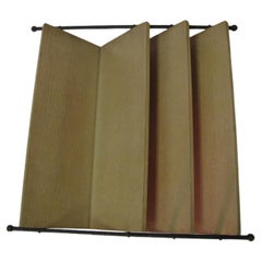 Style of Raymond Loewy Mid-Century Modern Iron and Wood Magazine Rack