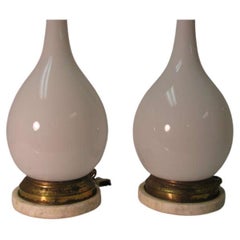 Pair of Mid-Century Modern Cased Glass Murano Table Lamps by Archimede Seguso