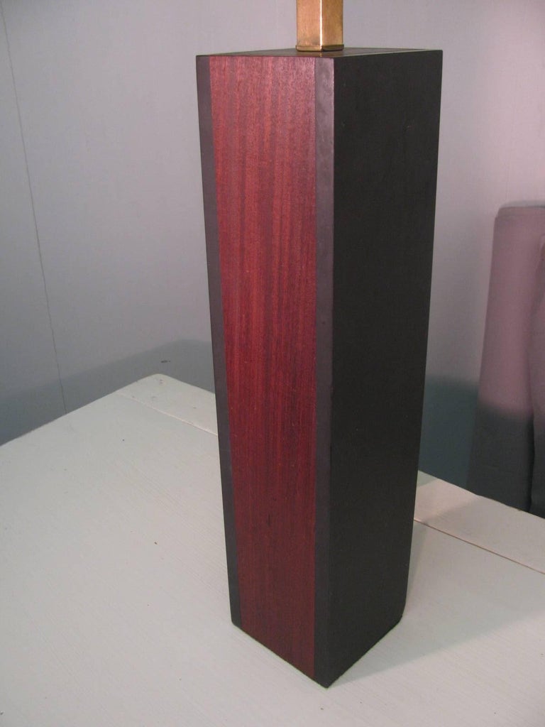 Mid-20th Century Mid-Century Modern Walnut And Slate Table Lamp Laurel Lamp Co. For Sale