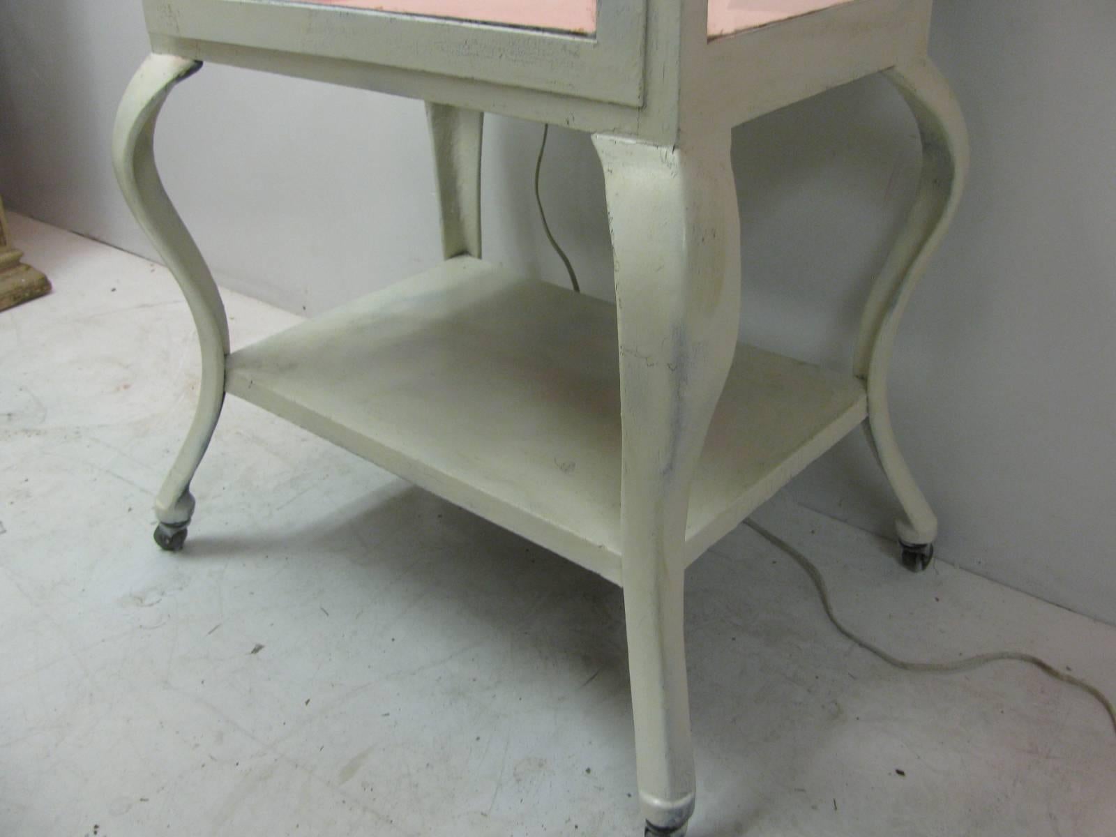 Industrial Cast Iron Doctors Medical Cabinet with Cabriole Legs