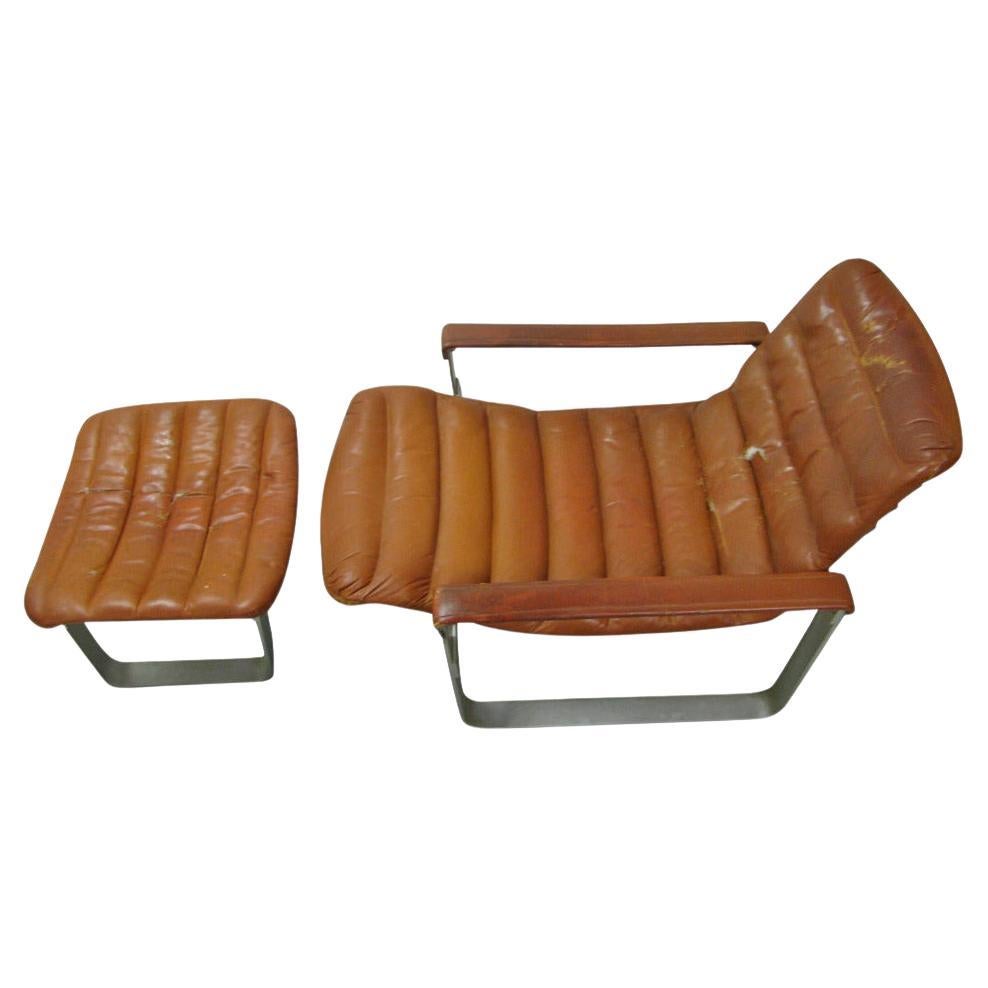 Mid Century Modern Ilmari Tapiovaara Lounge Chair with Ottoman For Sale