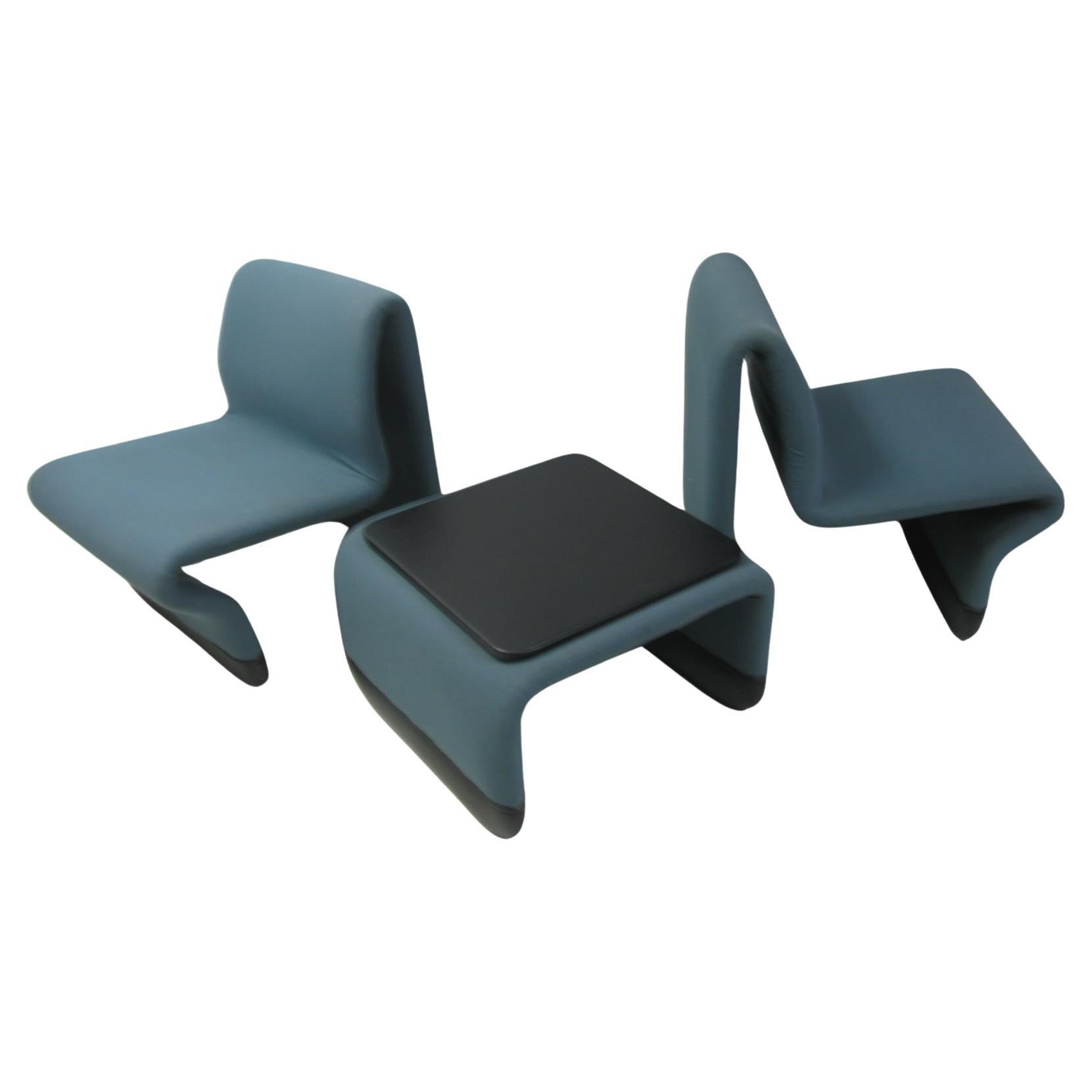 Danois Paul Boulva fauteuils de salon trois pièces modernes mi-siècle avec table