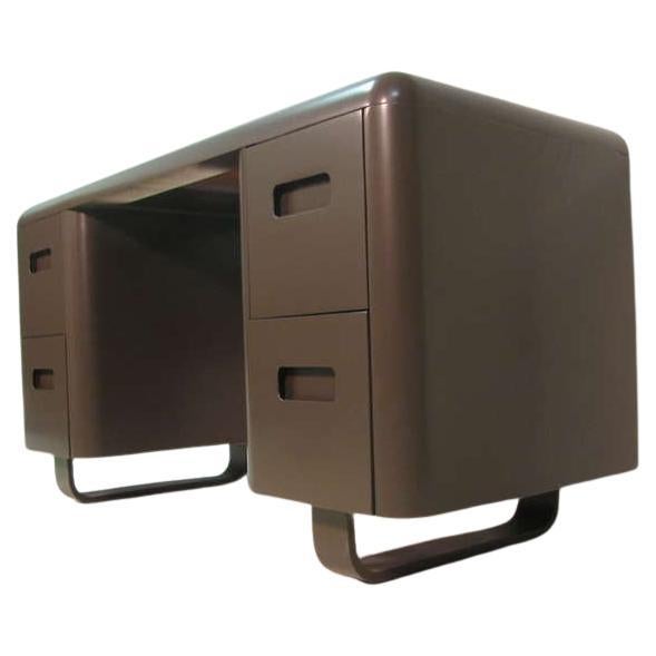 American Mid-Century Modern 4 pc Set Plymodern Dressers with Vanity & Bench Paul Goldman For Sale