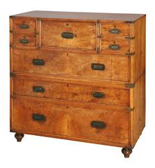 Walnut Secretaire Campaign Chest