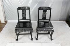 Mid-20th Century Chinese Hall Chairs, Pair