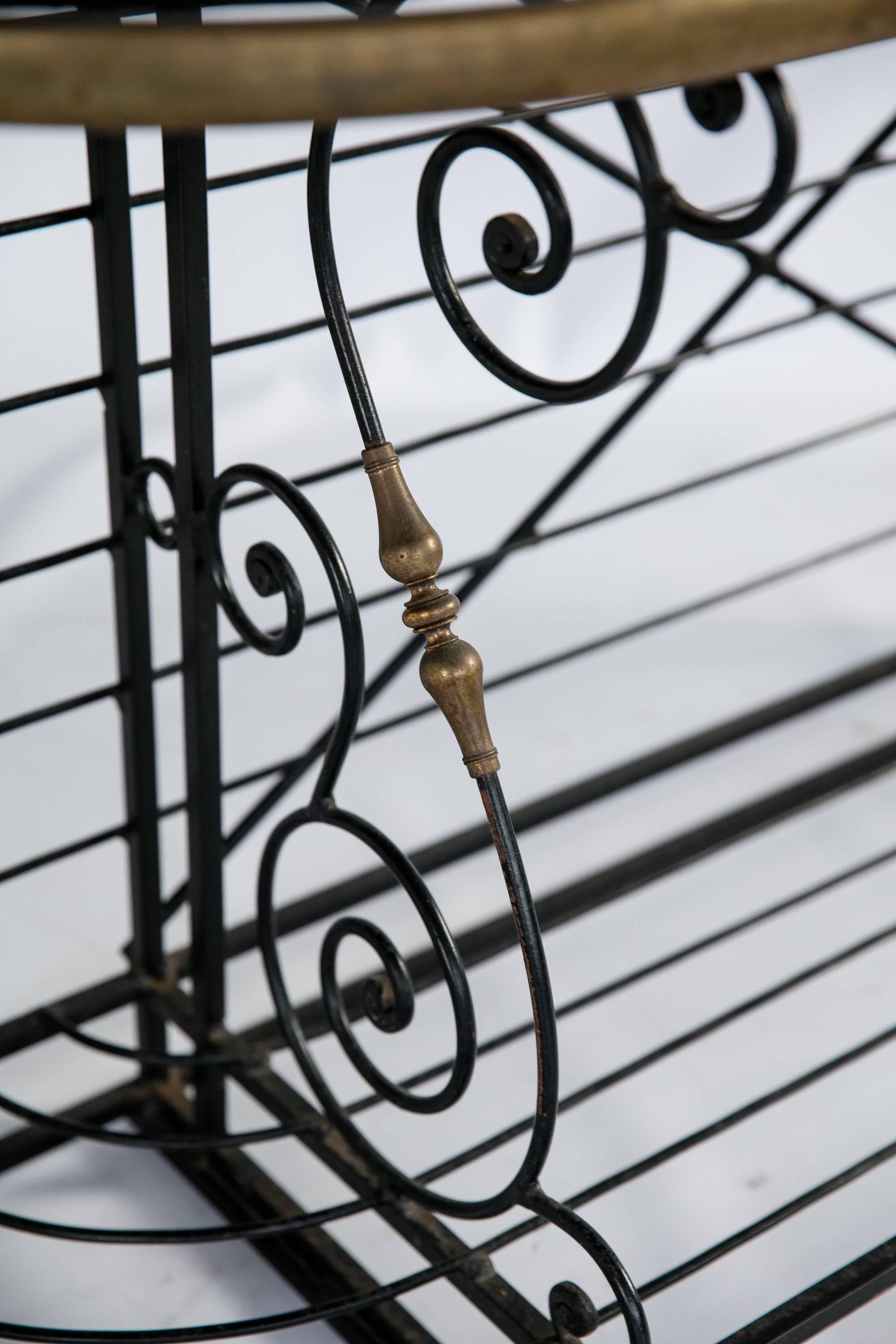 French Wrought Iron Baker's Rack In Excellent Condition For Sale In High Point, NC