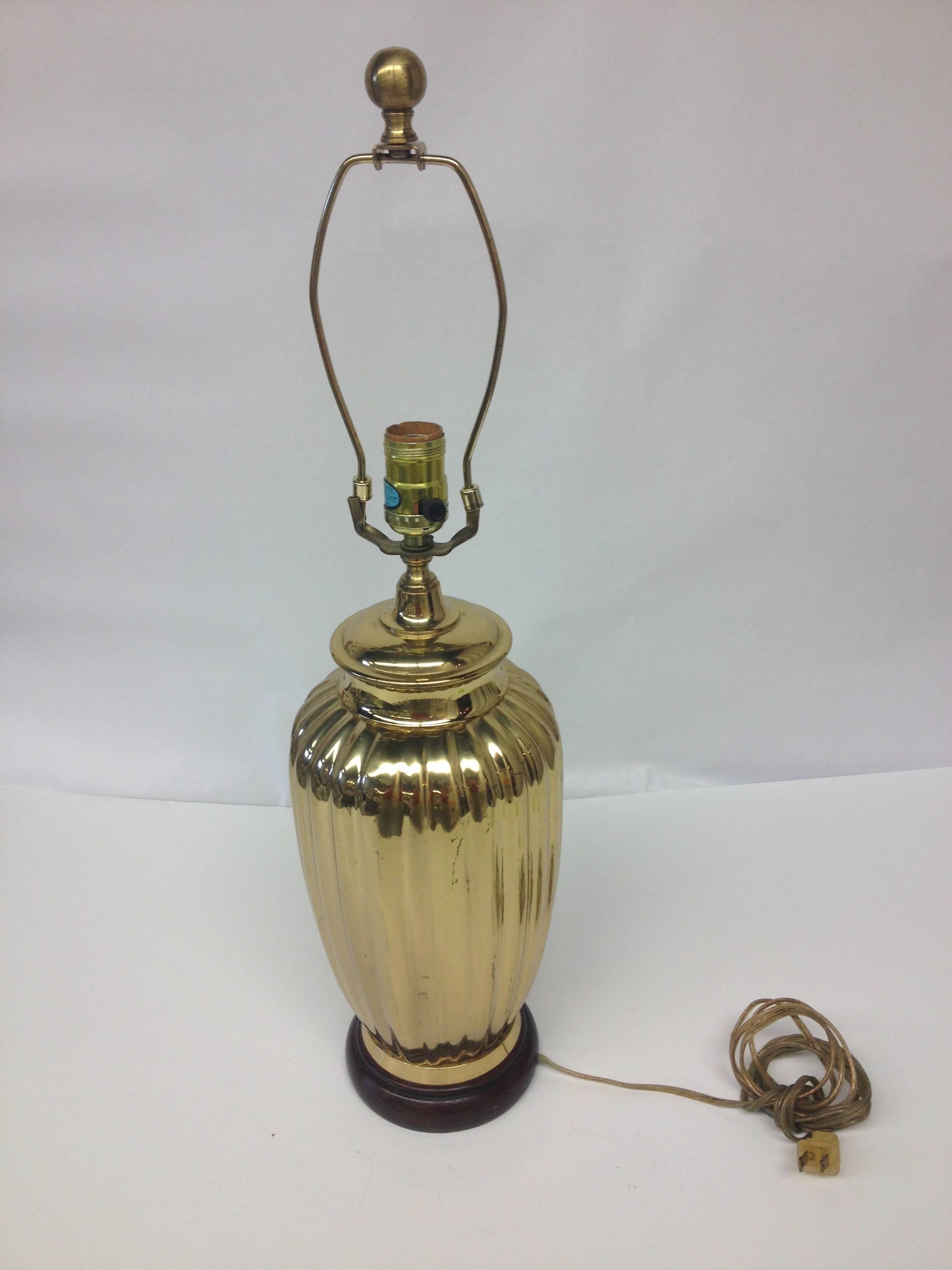 Pair of Art Deco Style Brass Table Lamps For Sale 2
