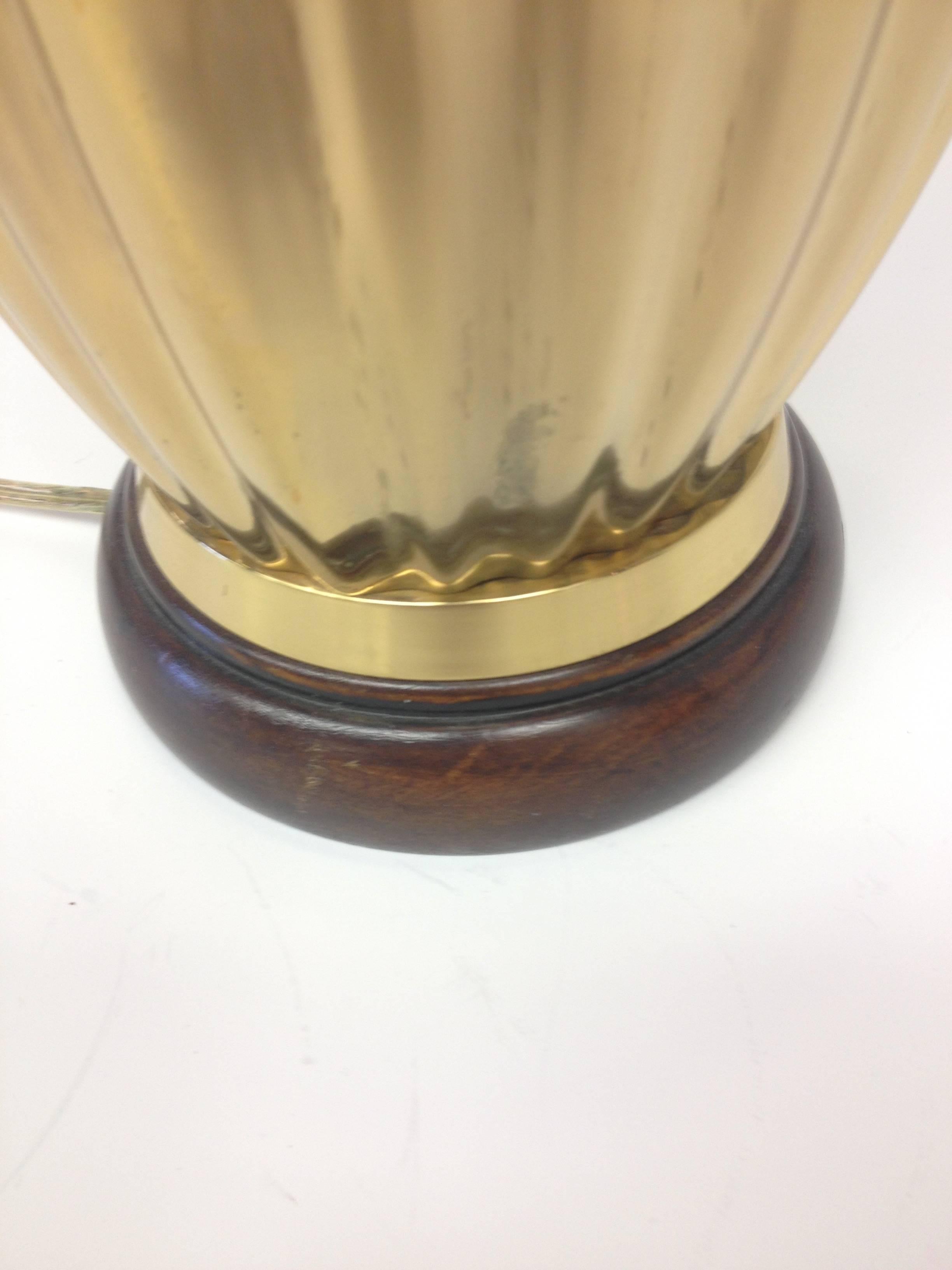 Pair of Art Deco Style Brass Table Lamps For Sale 1
