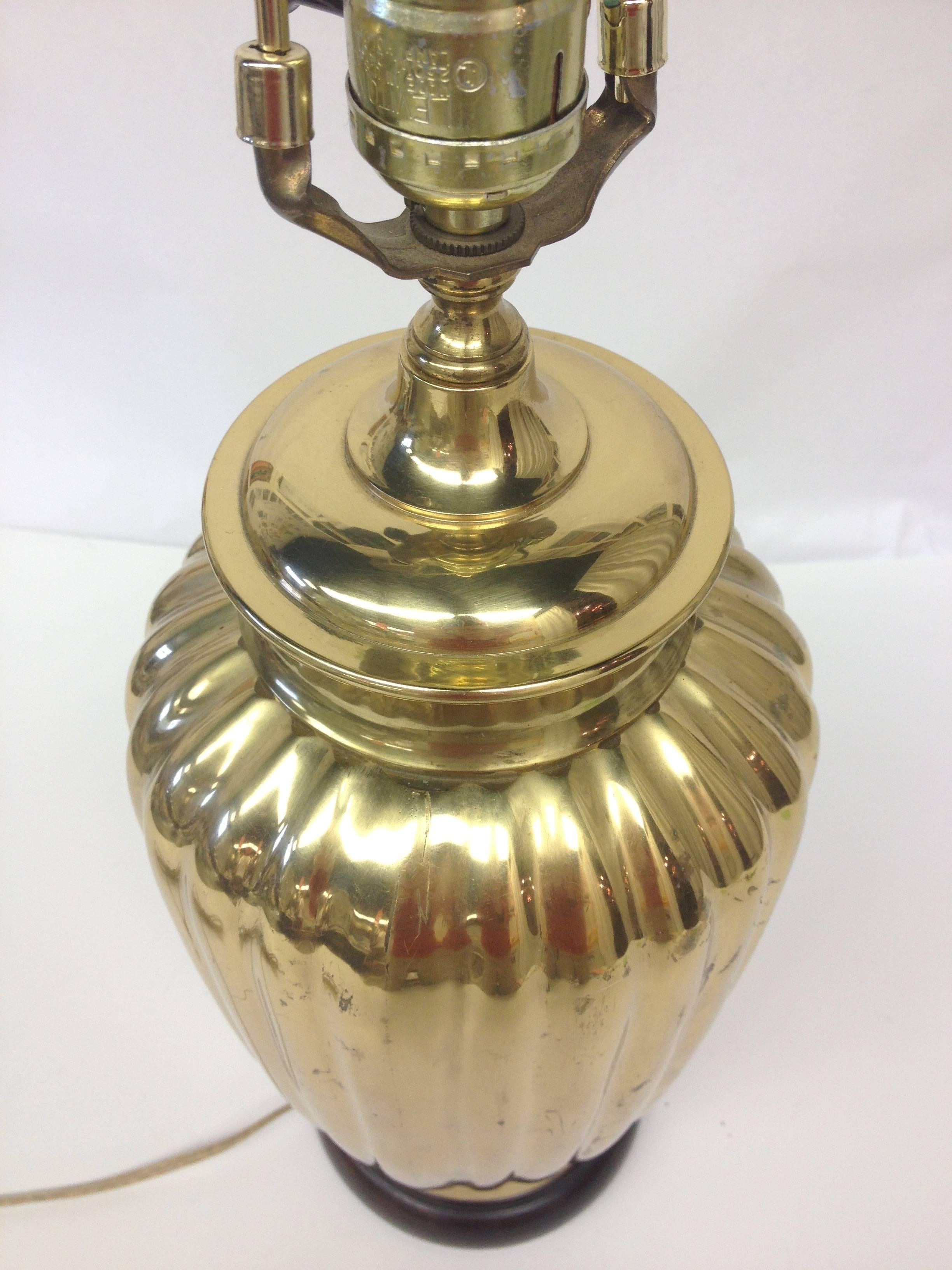 Pair of Art Deco Style Brass Table Lamps For Sale 4