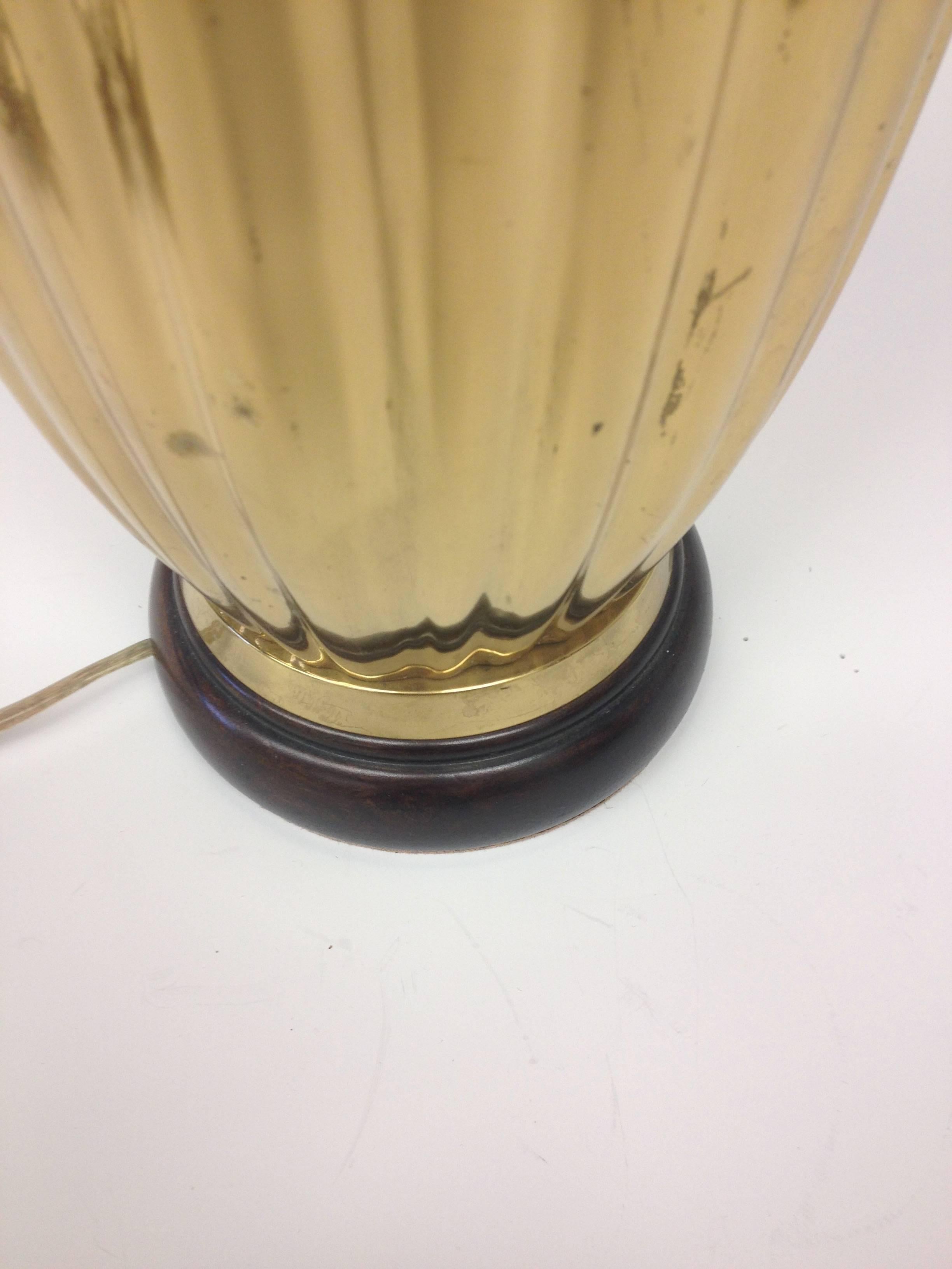 Pair of Art Deco Style Brass Table Lamps For Sale 5