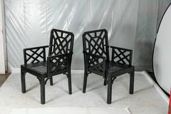 Chinese Chippendale Style Armchairs, Pair