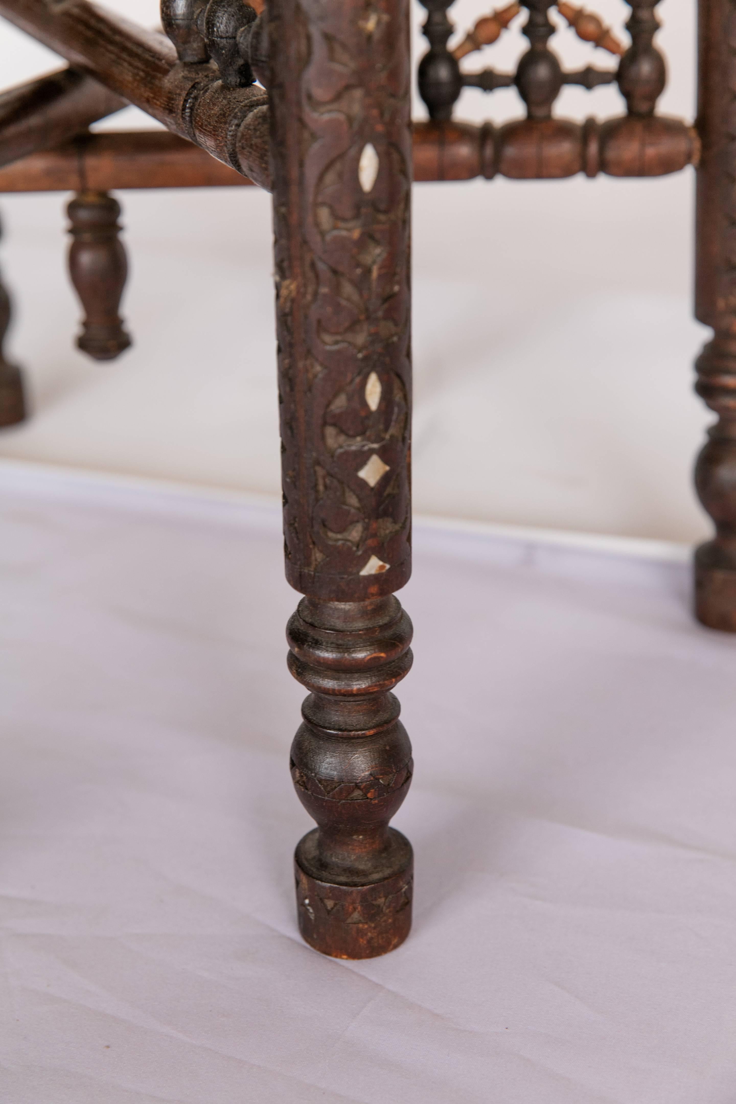 Indian Tea Table, Early 20th Century For Sale 2