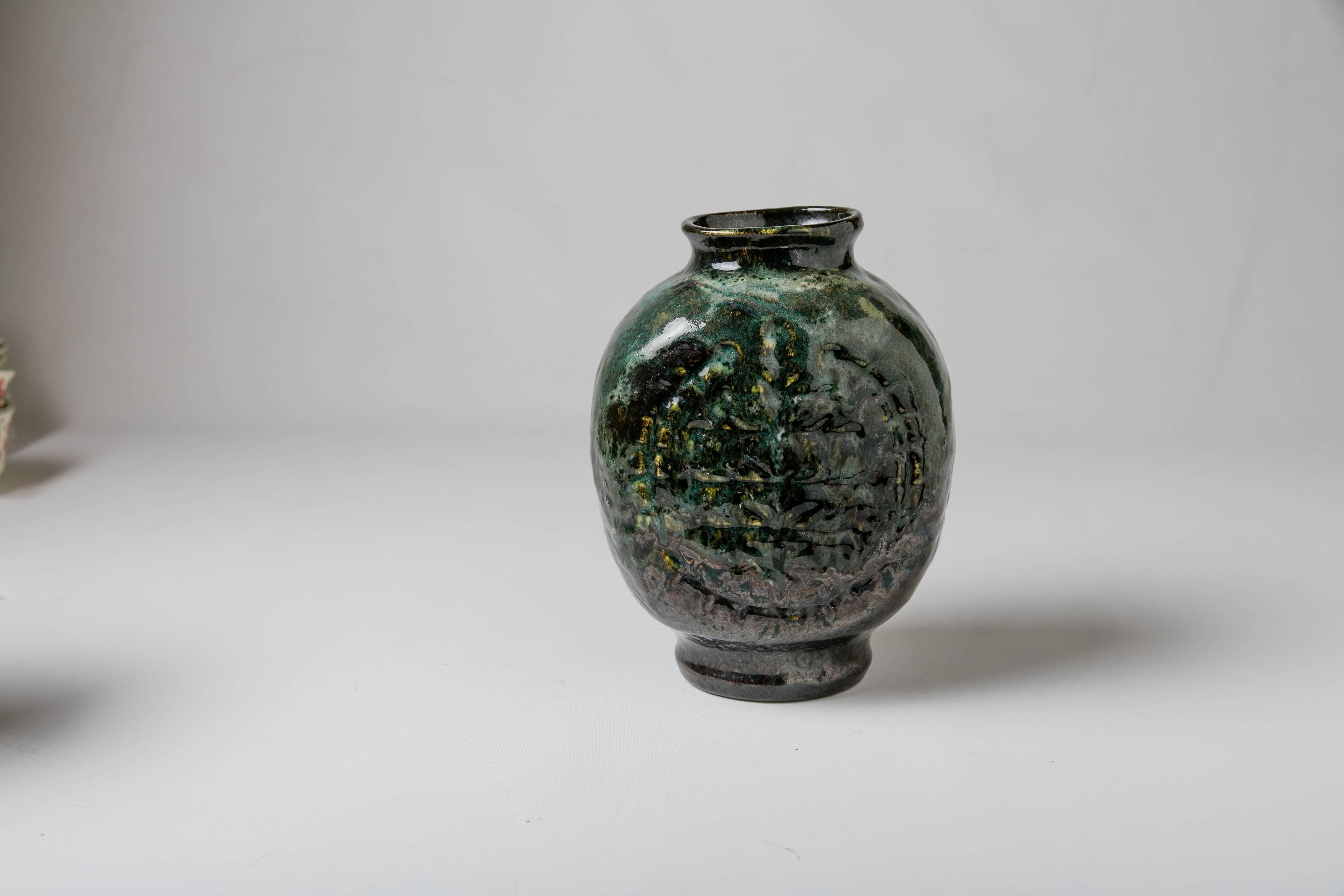 Mid-Century Modern Midcentury Ceramic Vases, Pair For Sale