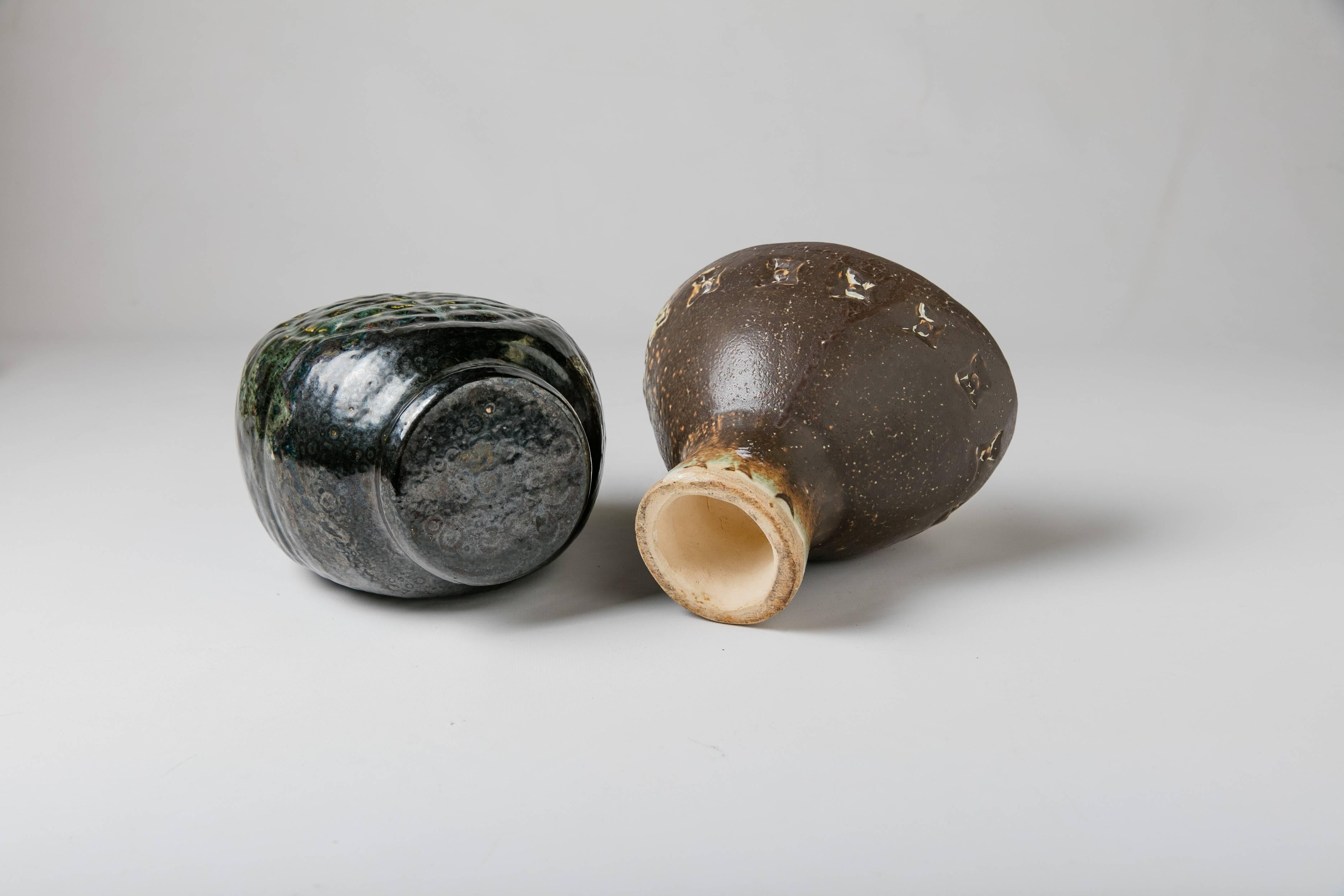 Midcentury Ceramic Vases, Pair For Sale 3