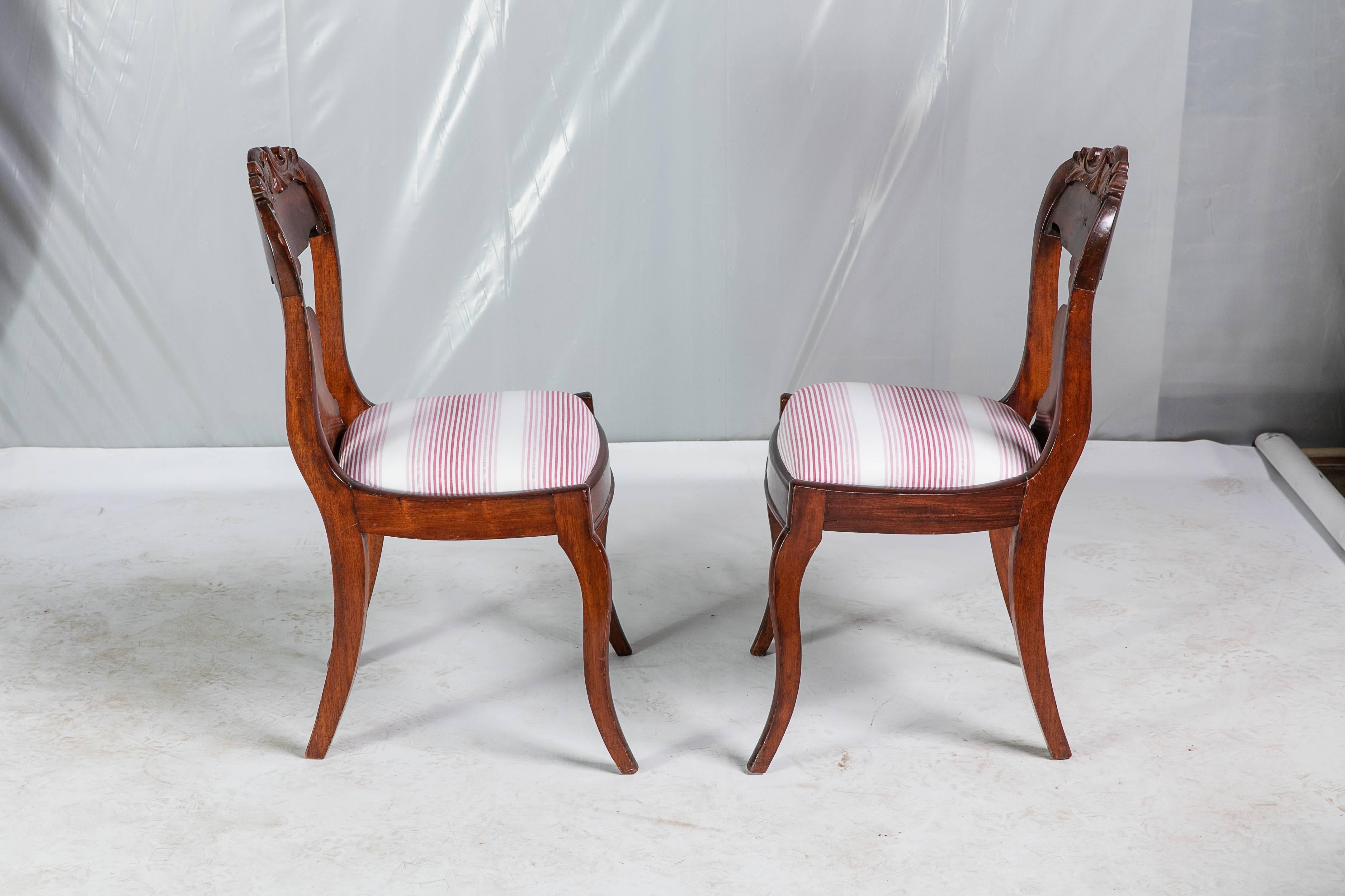 Regency 19th Century Accent Chairs, Pair For Sale