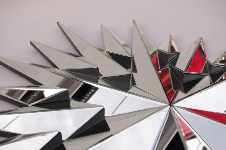 Faceted starshaped mirror, contemporary work at 1stDibs