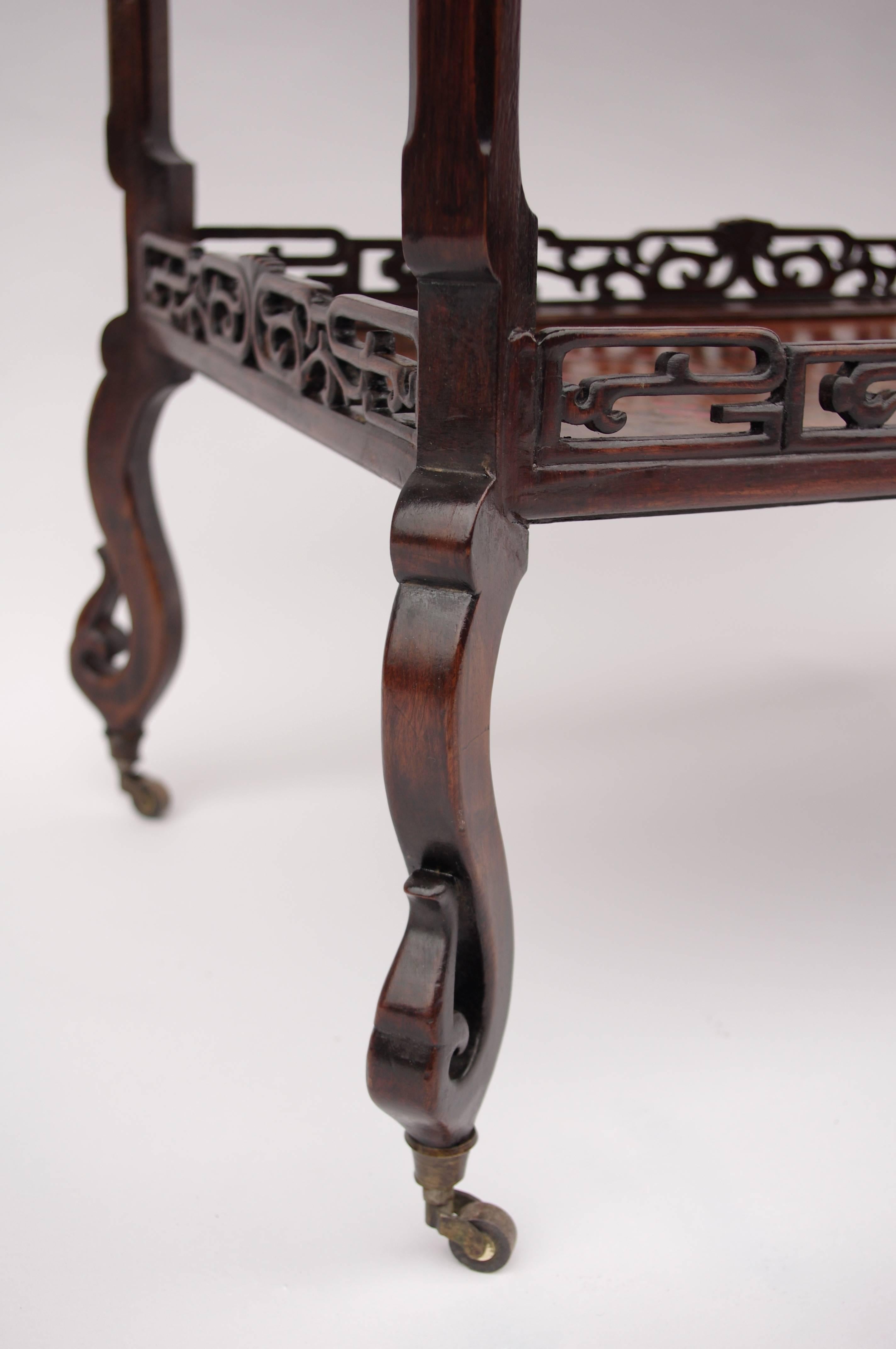 Mid-19th Century Napoleon III Chinoiserie Lacquer Side Table