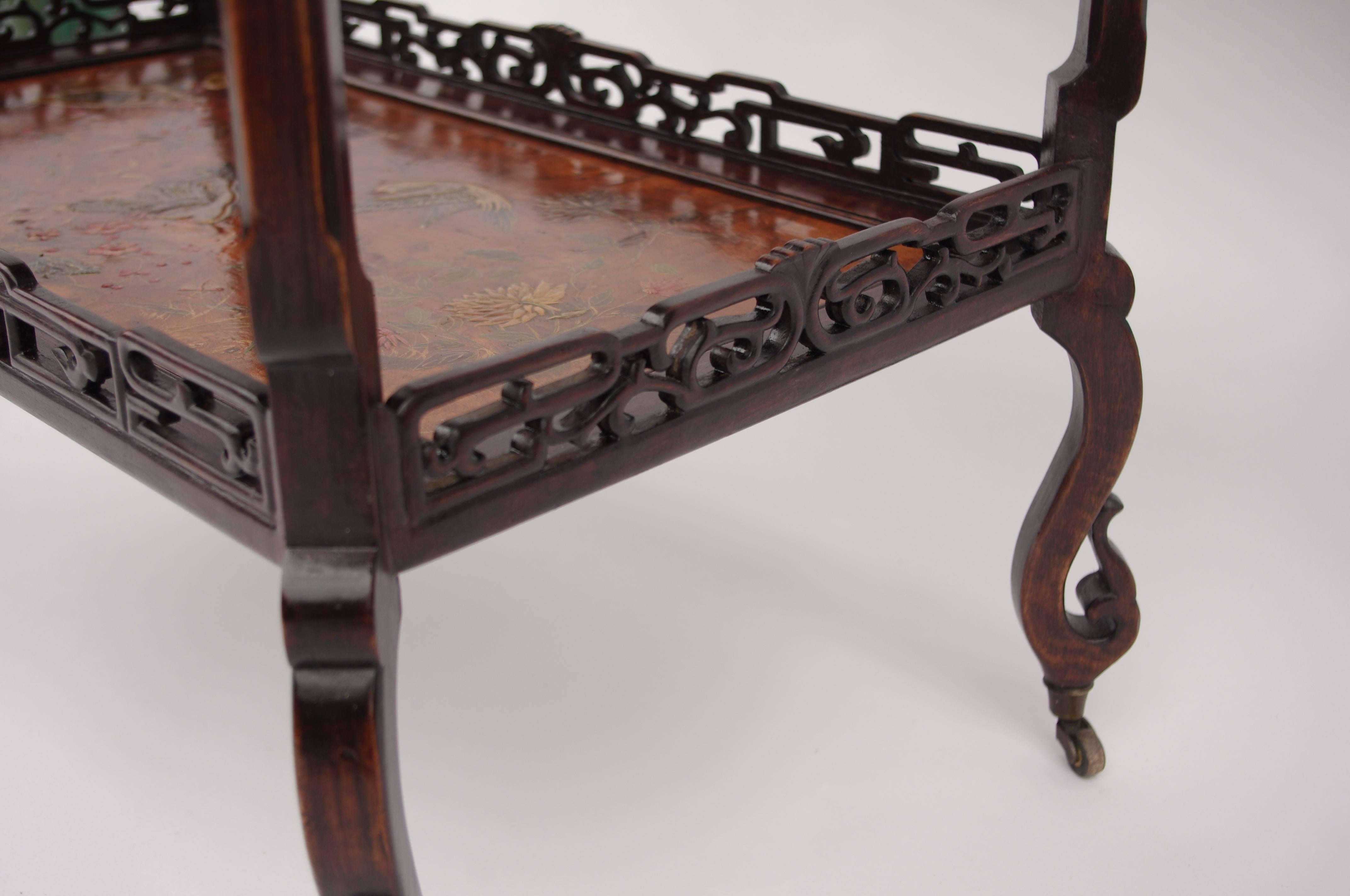 Napoleon III Chinoiserie Lacquer Side Table 1