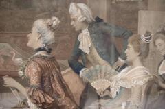 Radierung "Ein lebhaftes Konzert" von Arturo Ricci