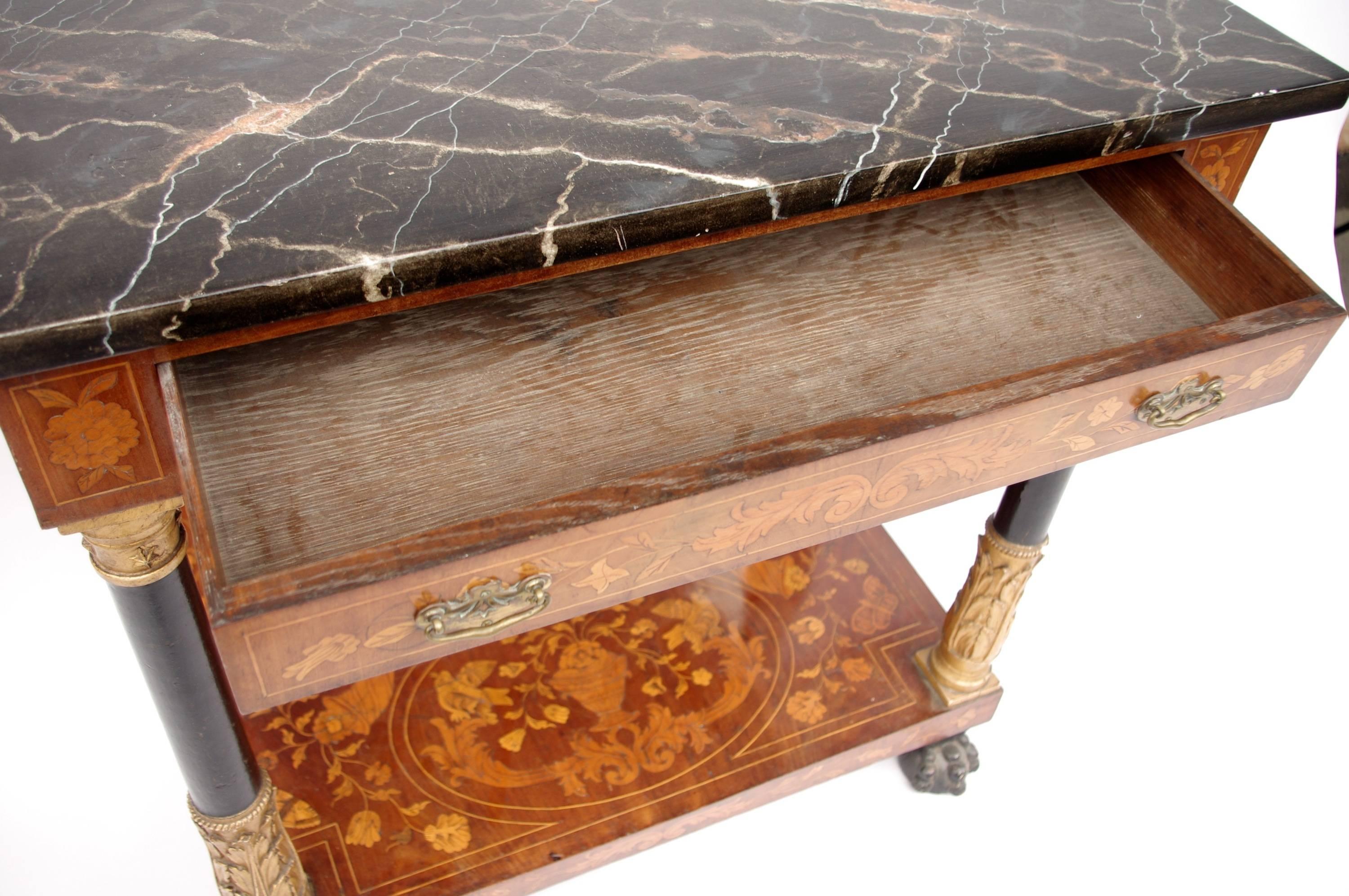 19th Century Dutch Console with Marquetry Decor 2