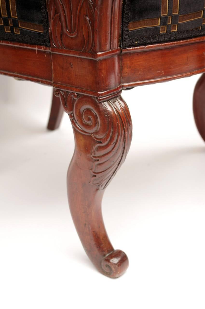 Set of Four Restauration Period Mahogany Armchairs 3