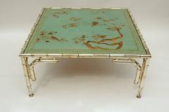 Pair of Huge Lacquer Top Chinoiserie Coffee Tables, circa 1970