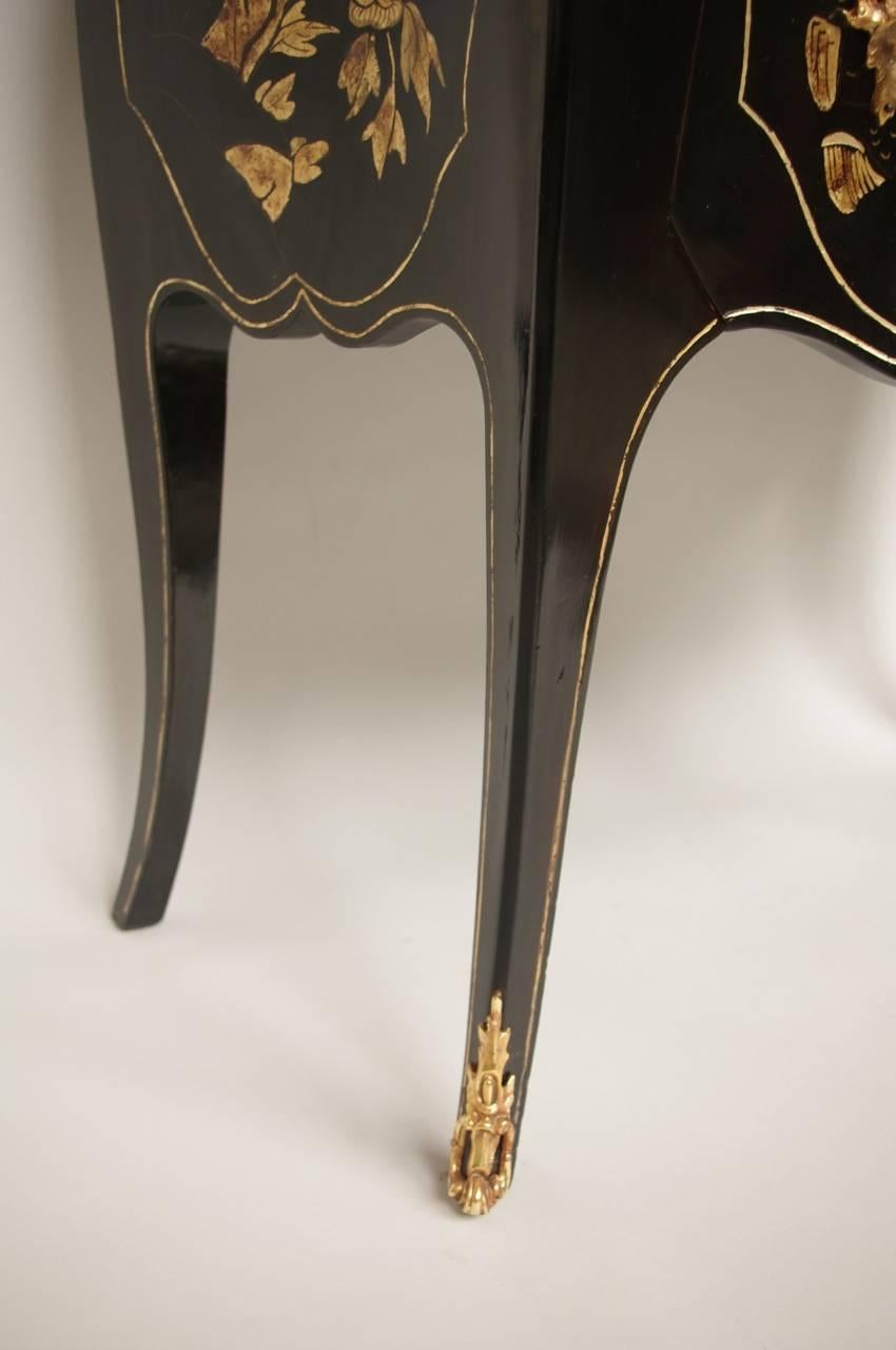 Gilt Louis XV Style Chinese Lacquer Decor Commodette from 1920