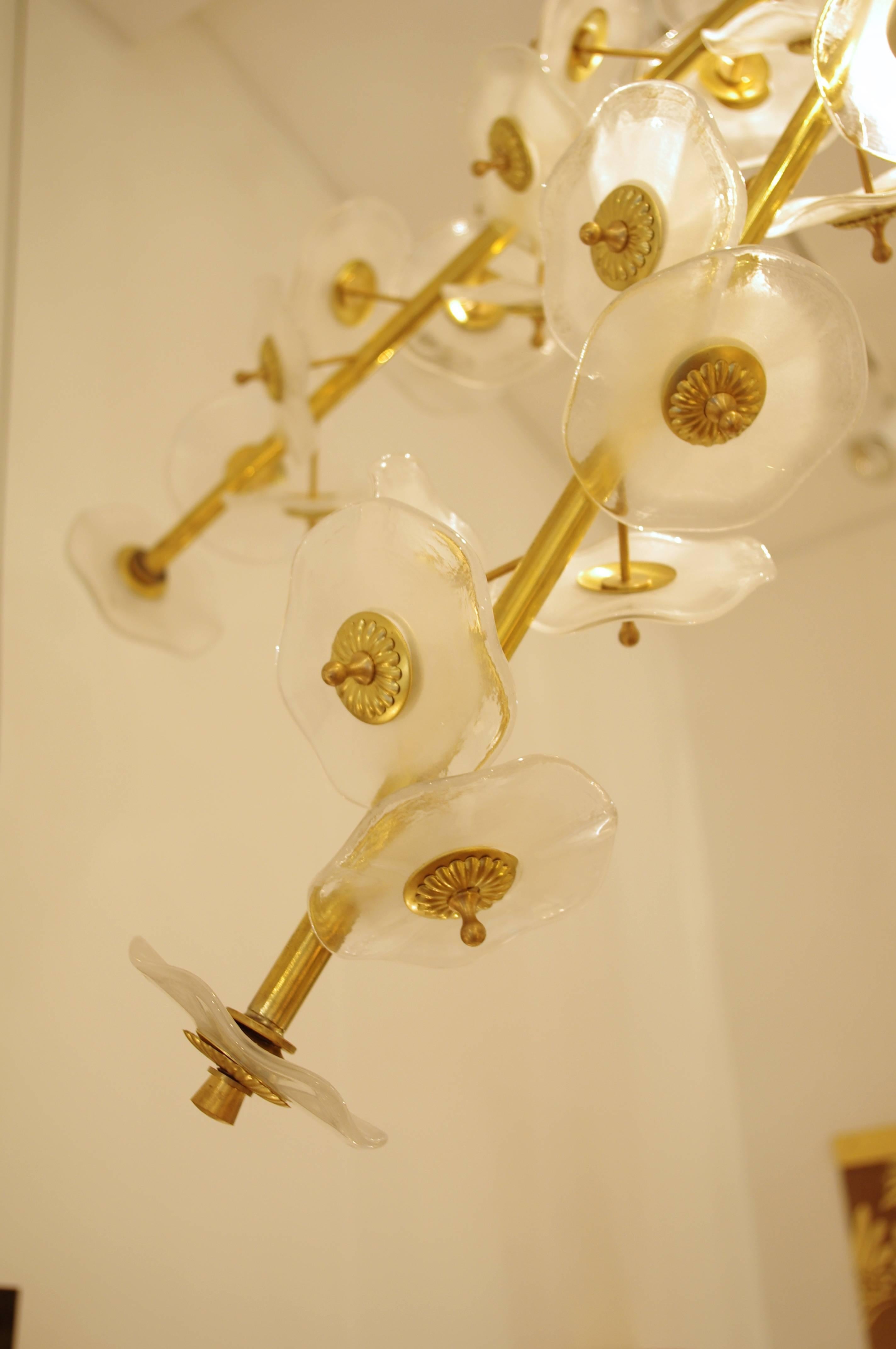 Great Italian Cherry Blossom Tree Chandelier from 1980 In Excellent Condition In Saint-Ouen, FR