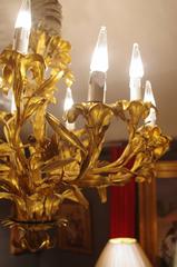 Louis XV Style Lily Gilt Bronze Chandelier