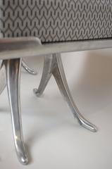 Pareja de taburetes de fundición de aluminio Firmado Quasar Khanh