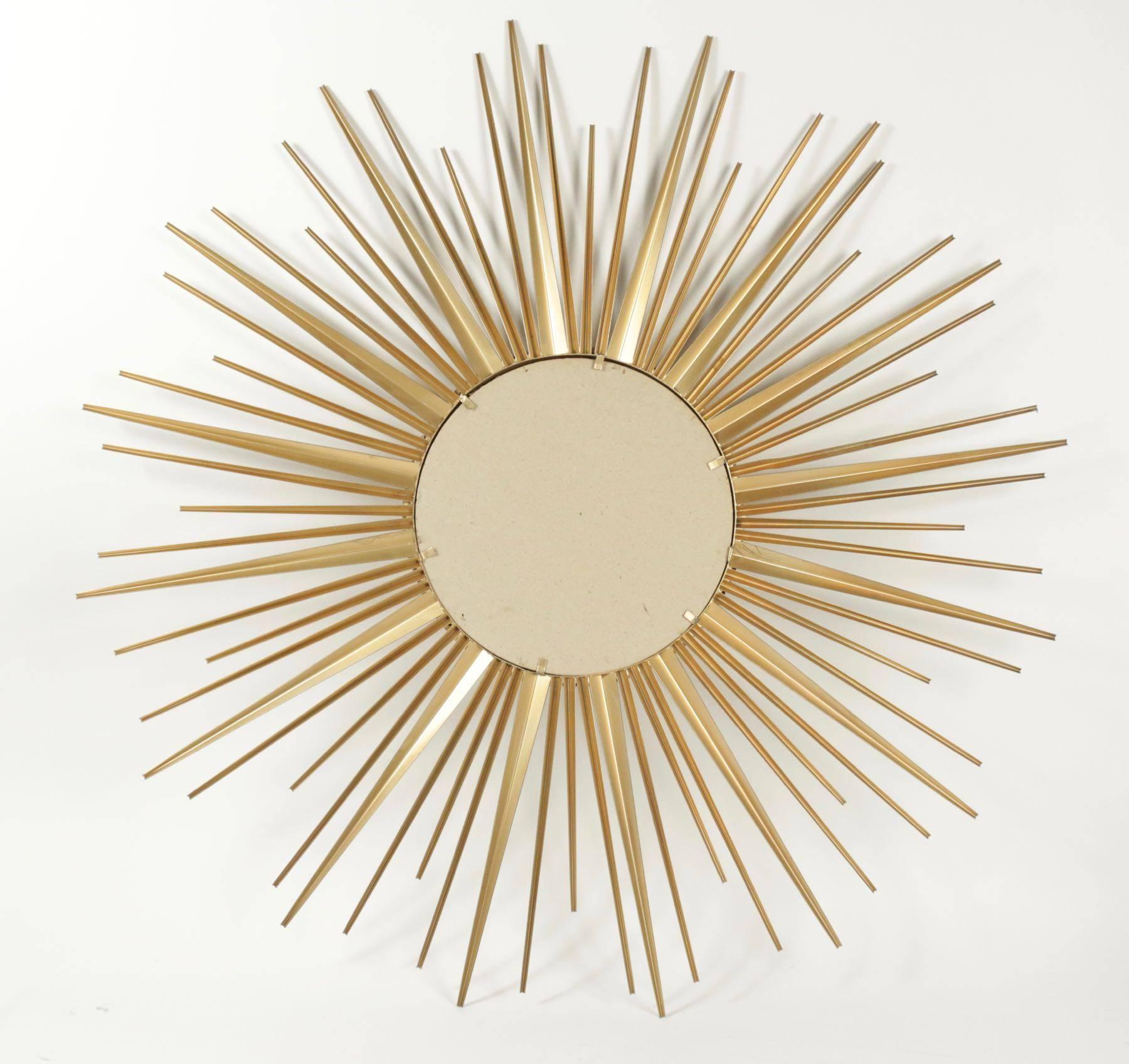 European Sunburst Convex Mirror from 1980