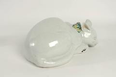 Japanese Porcelaine Representing a Cat Sleeping, circa 1880