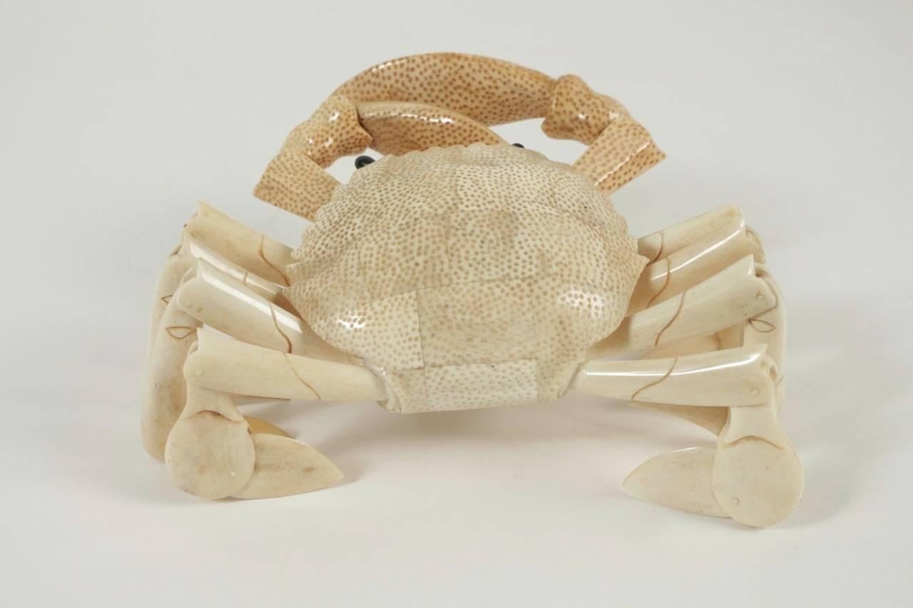 Crab Sculpture in Bone 1