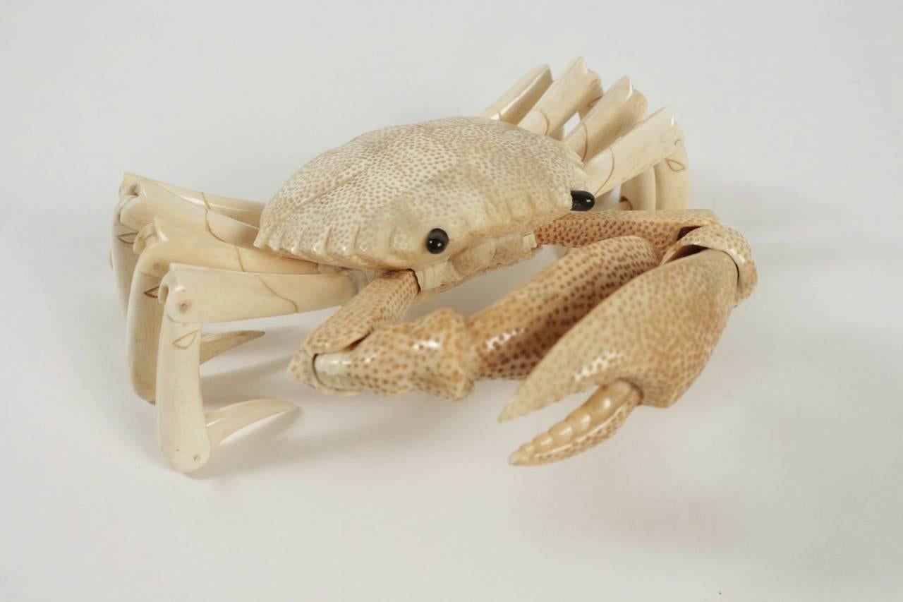 Crab Sculpture in Bone 3