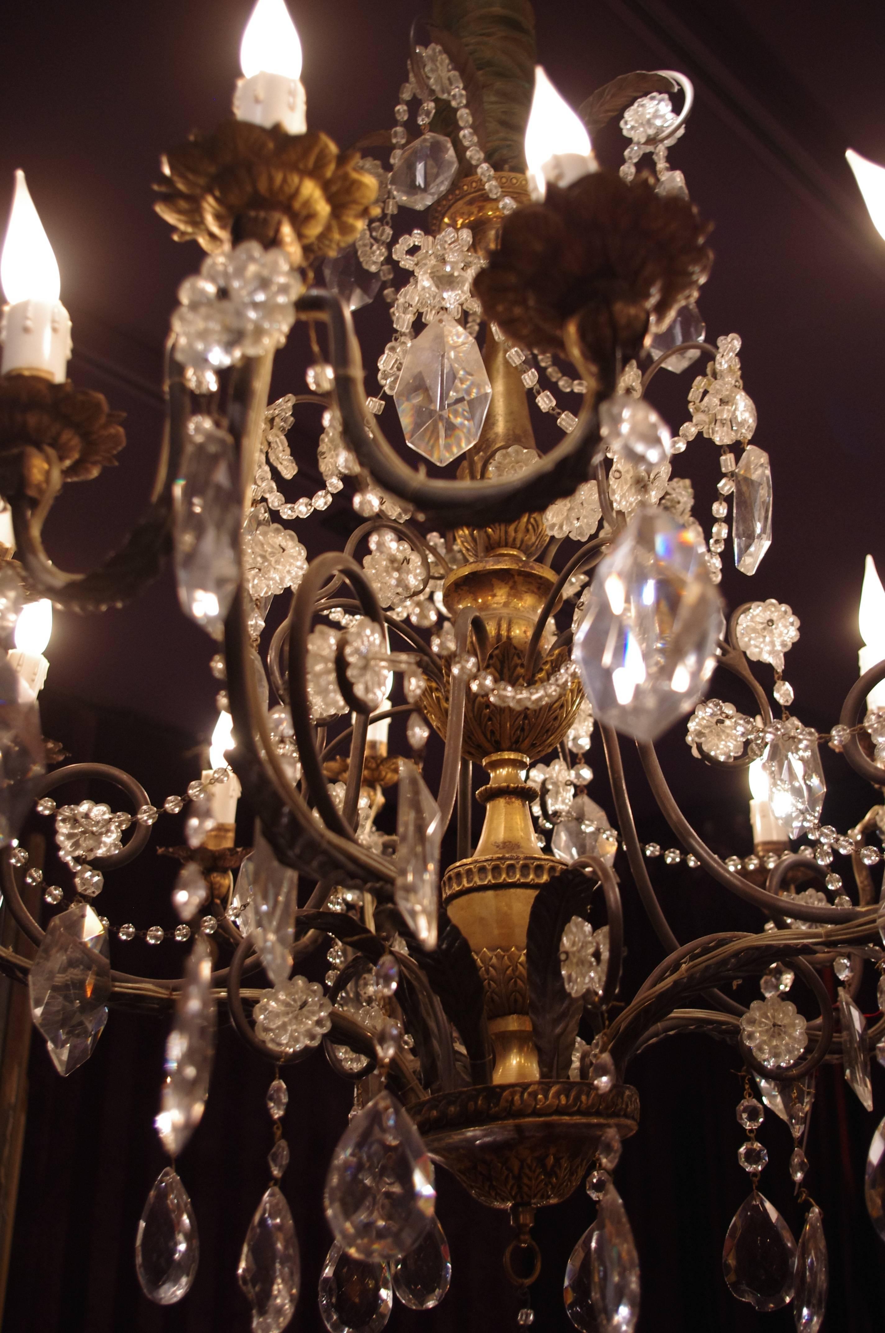 French Louis XV Style 15 Lights Chandelier, circa 1880