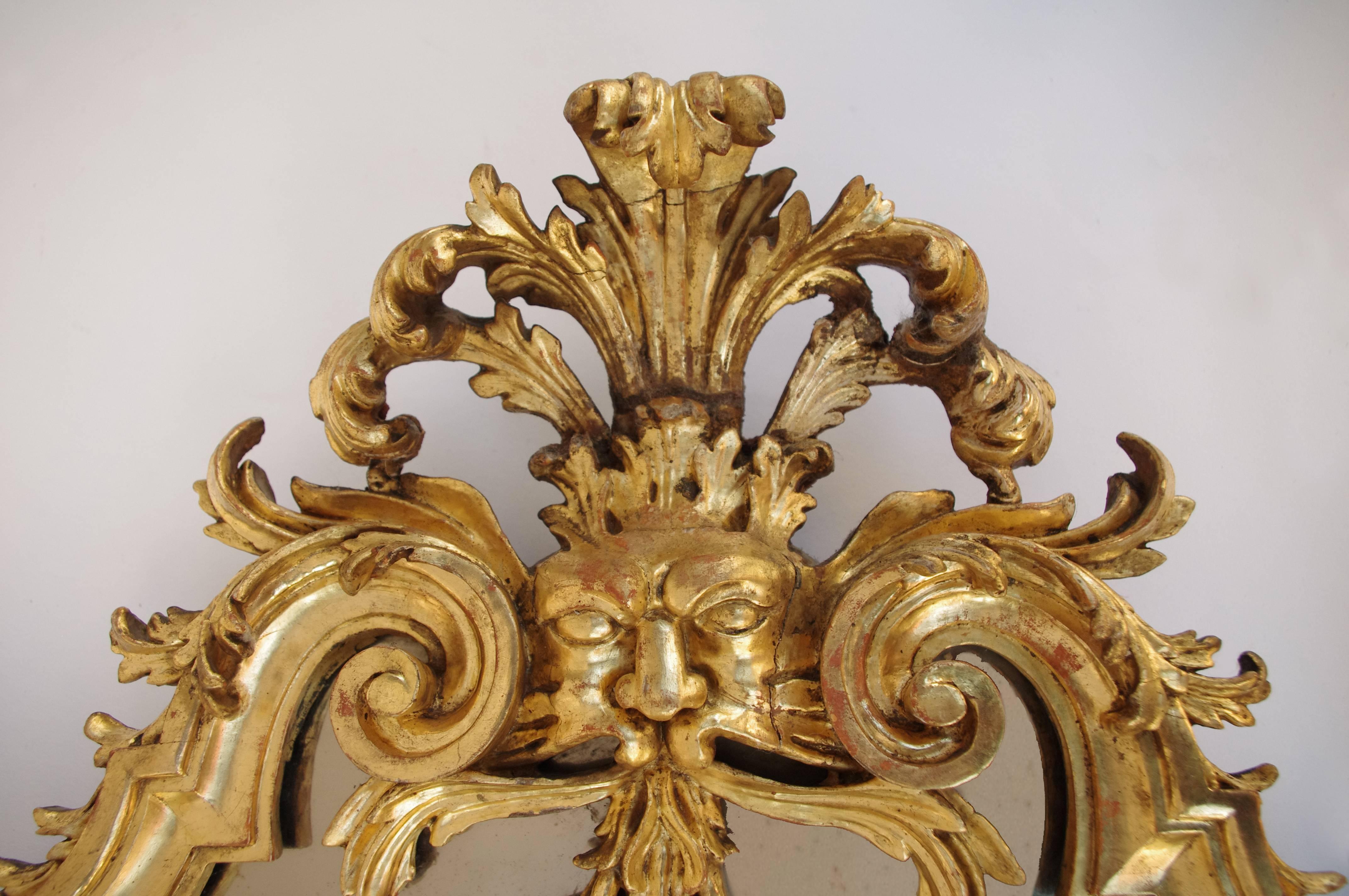 Late 19th Century Regence Style Pareclose Mirror, 19th Century