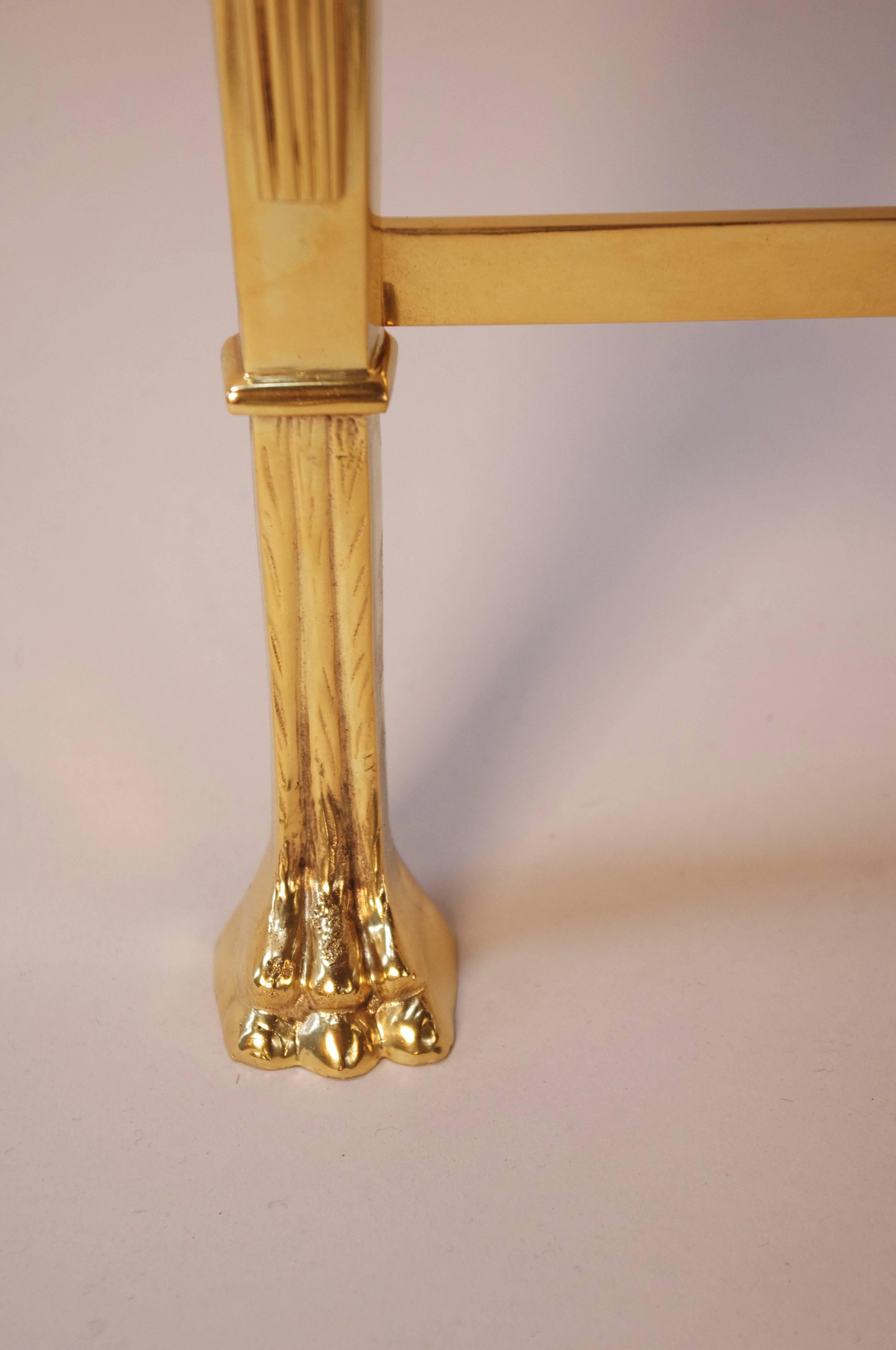 Maison Jansen Directoire Style Half Moon Console in Gilt Bronze and Marble-Top 5
