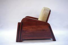 Coppia di poltrone di grandi dimensioni e di epoca Art Déco, 1920-1930 ca.